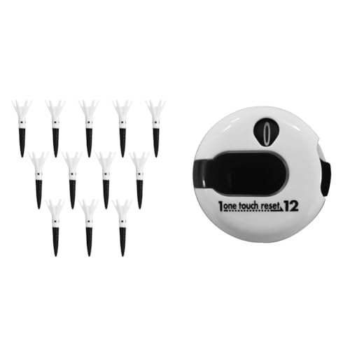 【セット買い】【Amazon.co.jp 限定】【星野陸也プロ使用ティー】ダイヤゴルフ(DAIYA GOLF) トマホークティー ゴルフティー ロング・セミロング・ショート 高さ調節可能 振り抜きやすくて飛距離アップ 高耐久 折れにくい 見つけやすい 初心者 ドライバー アイアン FW ゴルフ規則適合 日本製 + スコアカウンターワンリセットカウンター 白 AS-434