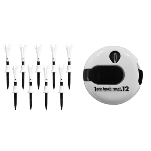 【セット買い】【Amazon.co.jp 限定】【星野陸也プロ使用ティー】ダイヤゴルフ(DAIYA GOLF) トマホークティー ゴルフティー ロング・セミロング・ショート 高さ調節可能 振り抜きやすくて飛距離アップ 高耐久 折れにくい 見つけやすい 初心者 ドライバー アイアン FW ゴルフ規則適合 日本製 + スコアカウンターワンリセットカウンター 白 AS-434